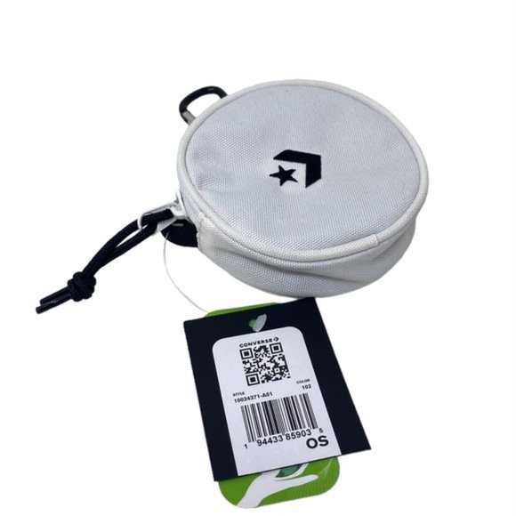 Converse Utility Pouch Unisex Bag White Zip Logo 10023842-A01 - Picture 3 of 7